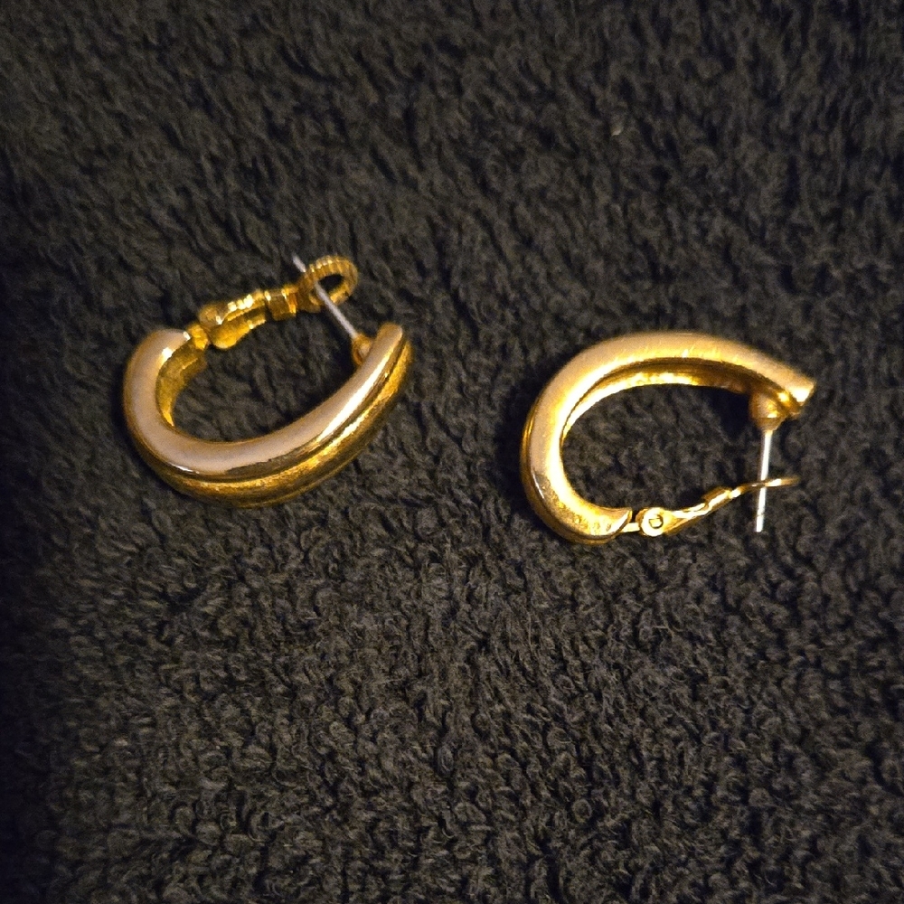 Lustrous Gold Minimalist Earrings